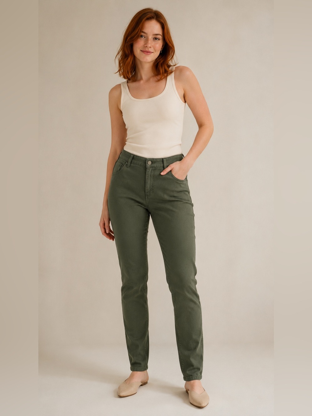 Vineyard Vines Olive Green Ankle Skinny Jeans, 12